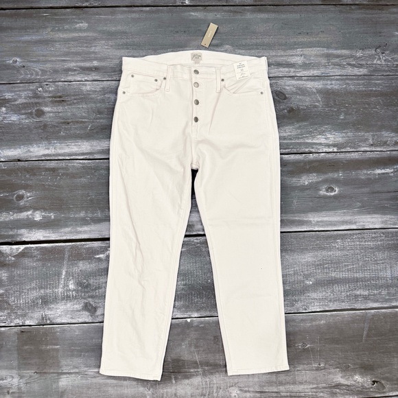 J. Crew 10" vintage slim-straight jean in white size 33 - Picture 2 of 7